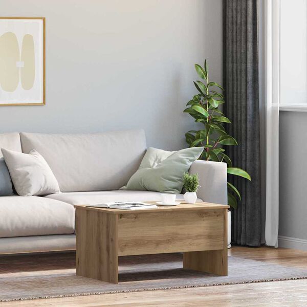 vidaXL Sofabord Artisan Egetr&aelig; 102 x 50,5 x 46,5 cm Konstrueret tr&aelig;