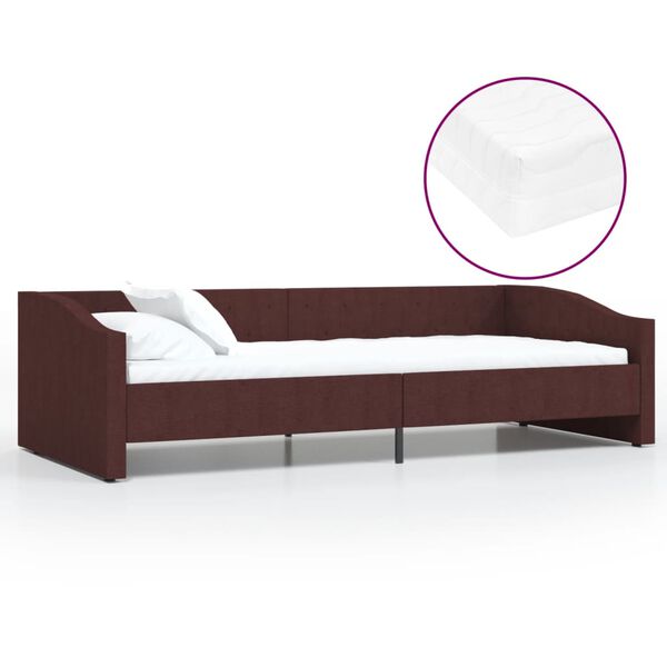 vidaXL daybed med madras og USB 90x200 cm stof lilla