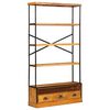 vidaXL 5-etagers bogreol Naturfarvet 100 x 30 x 180 cm