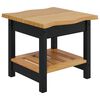 VidaXL Sidebord med hylde EKAI Sort 50 x 50 x 45,5 cm Massivt fyrretr&aelig;
