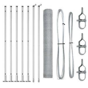 vidaXL Svejset Tr&aring;dhegn med Betonsokkel 10 x 0,8 m (B x H)