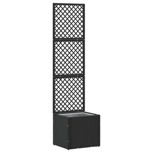 vidaXL Have Trellis Planter Sort 35 x 30 x 135 cm Metal