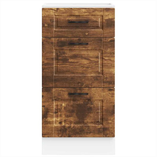 vidaXL k&oslash;kkenunderskab Porto konstrueret tr&aelig; r&oslash;get egetr&aelig;sfarve