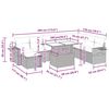 vidaXL sofas&aelig;t til haven 9 dele med hynder polyrattan beige