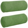vidaXL Bolsterpuder 2 pcs Lys grøn Ø 15 x 40 cm Velourstof