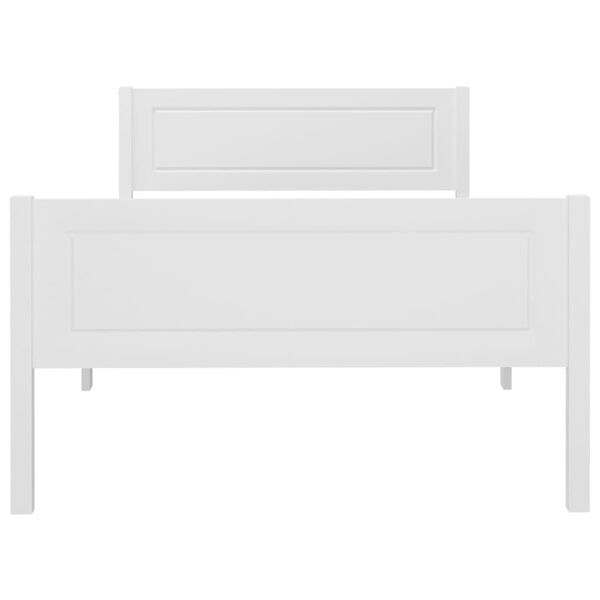 vidaXL sengeramme uden madras massivt fyrretræ 90x200 cm hvid
