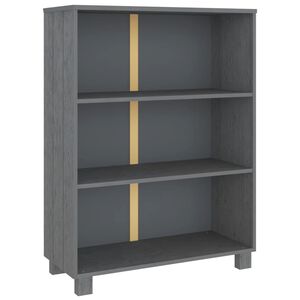 vidaXL bogskab HAMAR 85x35x112 cm massivt fyrretr&aelig; m&oslash;rkegr&aring;