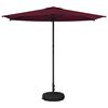 vidaXL Haveparasol med base 270 x 270 cm Polyester Rektangul&aelig;r