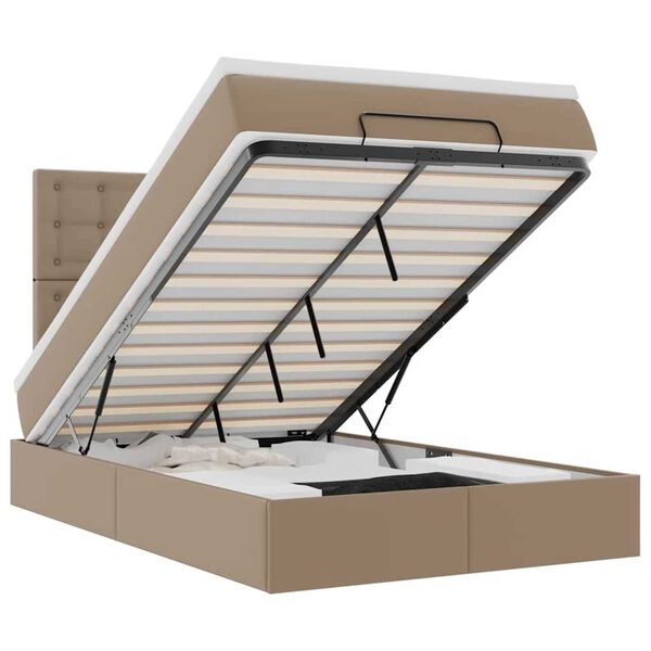 vidaXL osmannisk sengeramme med madras 120x190cm kunstl&aelig;der