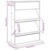 vidaXL Magasin Rack Beton Gr&aring; 70 x 41 x 96 cm Konstrueret tr&aelig;