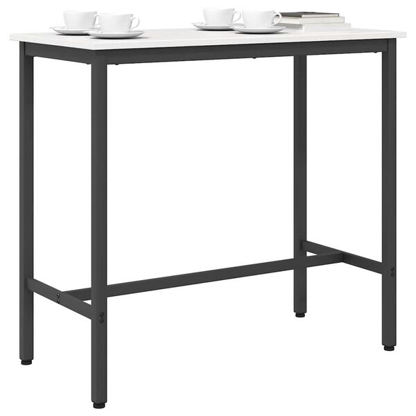 vidaXL bord Hvid 100 x 50 x 91 cm Ingeni&oslash;rtr&aelig; og st&aring;l