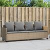 vidaXL loungesofa med hynder polyrattan beige
