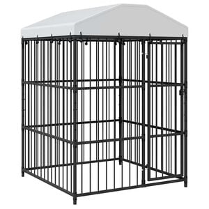 vidaXL udend&oslash;rs hundebur med tag 150 x 150 x 210 cm