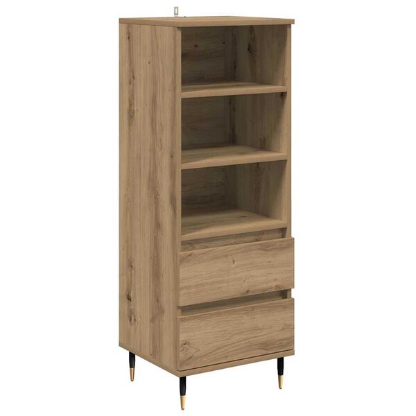 vidaXL Highboard Artisan Egetr&aelig; 40 x 36 x 110 cm Konstrueret tr&aelig;