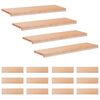 vidaXL Trappetrin 16 stk. 90 x 30 x 2 cm Naturfarvet Solid b&oslash;g