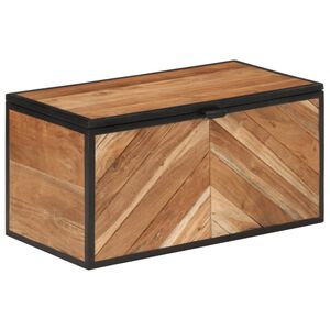 vidaXL opbevaringsboks 60x30x30 cm massivt akacietr&aelig; og jern