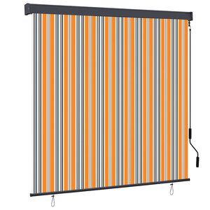 vidaXL Rullegardin Gul og Bl&aring; 180 x 250 cm Stof og Aluminium