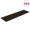 vidaXL trappem&aring;tter selvkl&aelig;bende 15 stk. 76x20 cm m&oslash;rkebrune rektangul&aelig;re