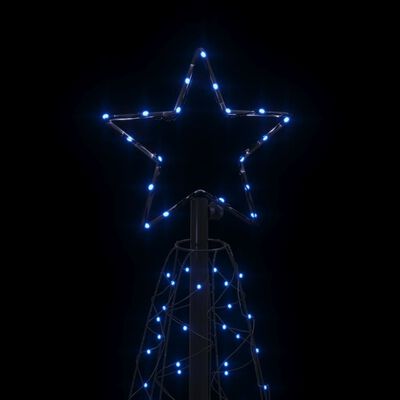 vidaXL kegleformet juletræ 70x180 cm 200 LED'er blå