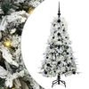 vidaXL Kunstigt Hinged Juletr&aelig; med 150 LED'er Hvid 120 cm PE og PVC