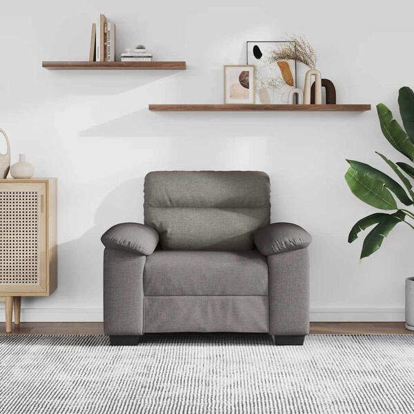 vidaXL l&aelig;nestol 100x81x84 cm stof gr&aring;brun