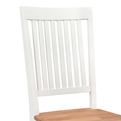 vidaXL spisebordsstole 4 stk. massivt egetræ hvid