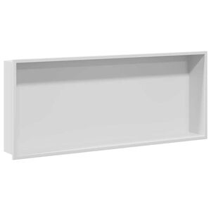 vidaXL Bruse Niche Hvid 75 x 30 x 9,5 cm Rustfrit st&aring;l