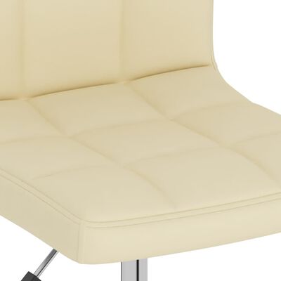 vidaXL drejelige spisebordsstole 4 stk. stof cremefarvet