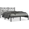 vidaXL sengeramme med sengegavl 135x190 cm metal sort