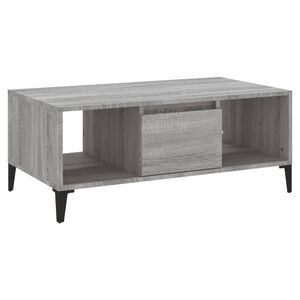 vidaXL sofabord 90x50x36,5 cm konstrueret tr&aelig; gr&aring; sonoma-eg