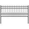 vidaXL Spike ring hegn HORST 200 x 130 cm Pulverlakeret st&aring;l Sort