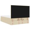 vidaXL osmannisk sengeramme med madras 140x200 cm stof cremefarvet