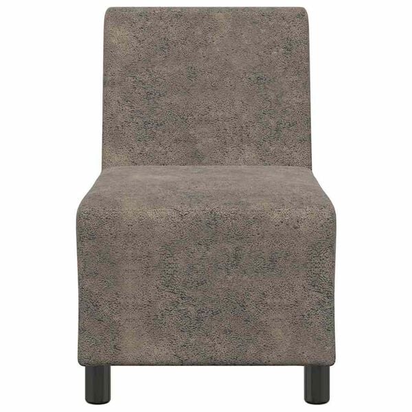 vidaXL modul&aelig;r sofa uden arml&aelig;n m&oslash;rkegr&aring; 55 cm kunstl&aelig;der