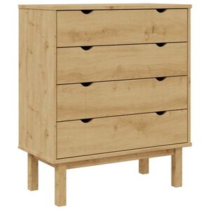 vidaXL kommode OTTA 76,5x39,5x90 cm massivt fyrretr&aelig;