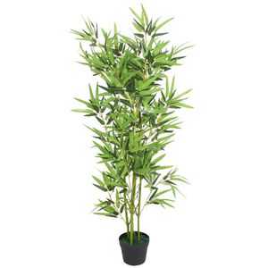 vidaXL kunstig bambusplante med potte 120 cm gr&oslash;n
