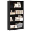 vidaXL bogreol 80x24x143 cm konstrueret tr&aelig; sort