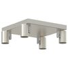 vidaXL Loftsspot med spotlights Nikkel 26,5 x 26 x 11,5 cm Metal