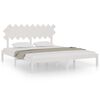vidaXL sengeramme 180x200 cm Super King massivt tr&aelig; hvid