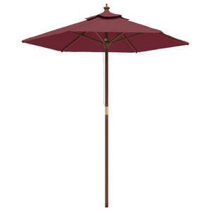 vidaXL haveparasol med tr&aelig;stang 196x231 cm bordeauxfarvet