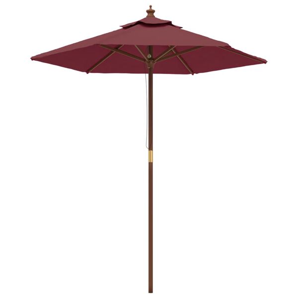vidaXL haveparasol med tr&aelig;stang 196x231 cm bordeauxfarvet