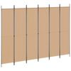 vidaXL 6-Paneler Rumdeler Beige 300 x 220 cm Stof