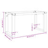 vidaXL bordben til sofabord 90x40x43 cm O-stel stål