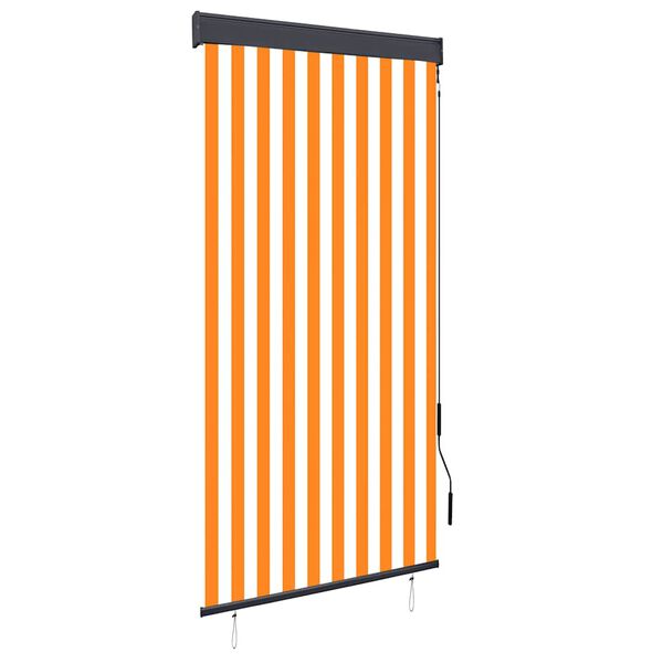 vidaXL udend&oslash;rs rullegardin 100x250 cm hvid og orange