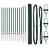 vidaXL Svejset tr&aring;dhegn med spidser 25 x 1,5 m (B x H) PVC-belagt st&aring;l