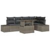 vidaXL Havesofa S&aelig;t 6 stk. Gr&aring; polyrattan