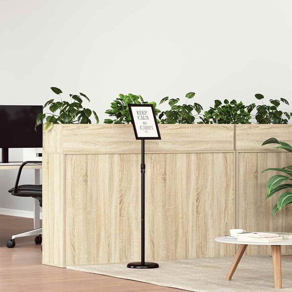 vidaXL Messesk&aelig;rme Sort 25 x 25 x 125 cm Aluminium