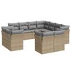 vidaXL sofas&aelig;t til haven 11 dele med hynder polyrattan beige