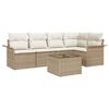 vidaXL Havesofa S&aelig;t 6 stk. Beige polyrattan