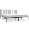 vidaXL sengeramme med sengegavl 180x200 cm metal sort