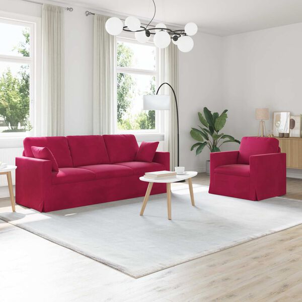 vidaXL Sofa 2 pcs Vinr&oslash;d 198 x 78 x 80 cm Fl&oslash;jl